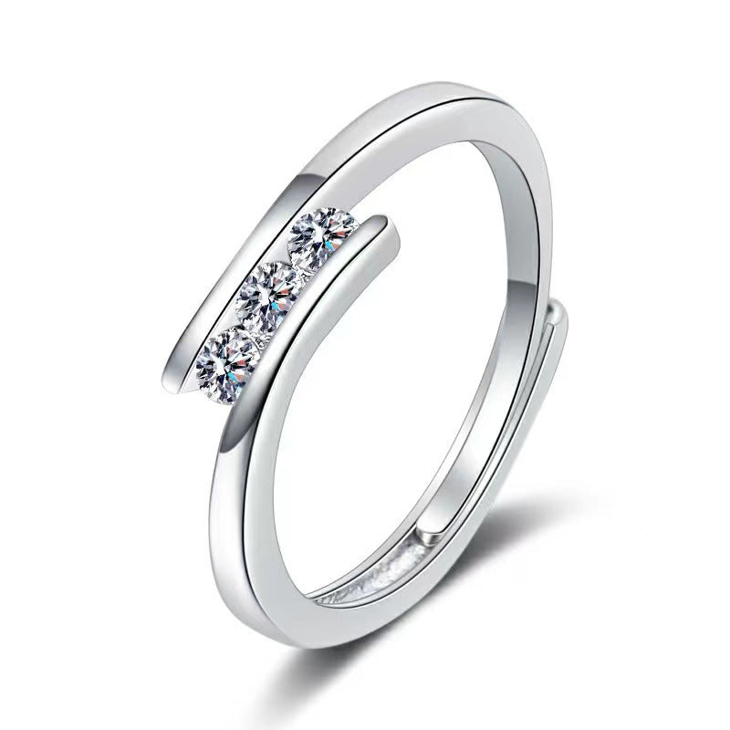 Moissanite Female Affordable Luxury Fashion Niche Rings