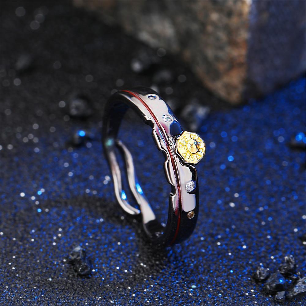 Women's & Men's Anime Flower Adjustable Ring