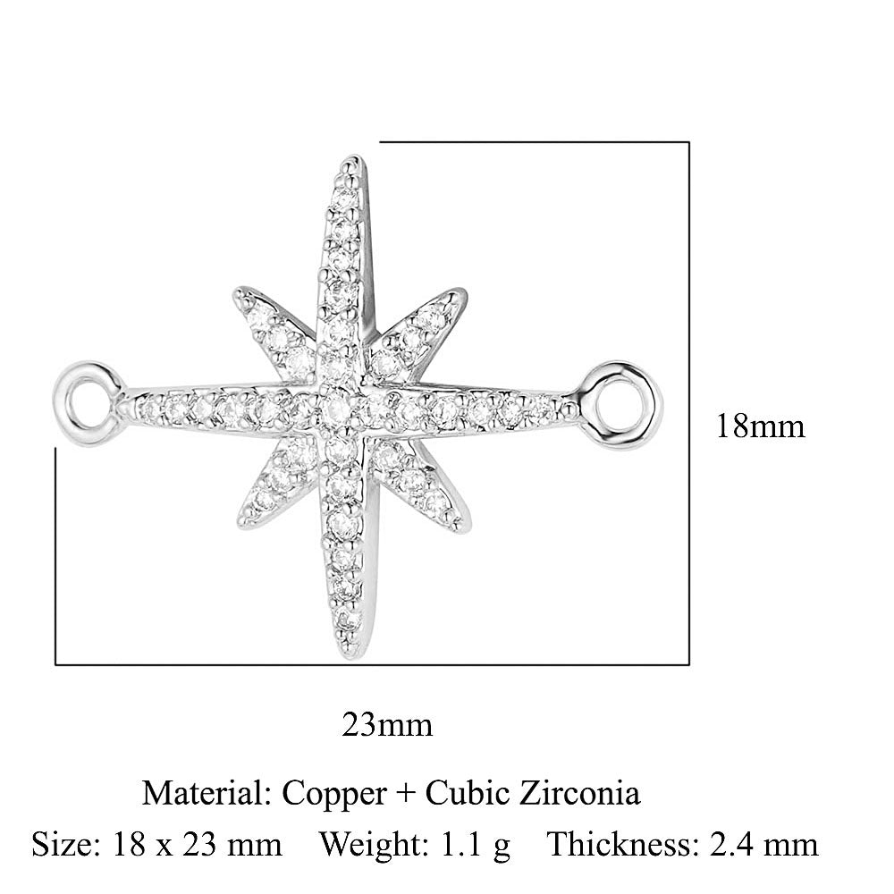 Copper Zircon Ornament Accessories Love Crown Pendants