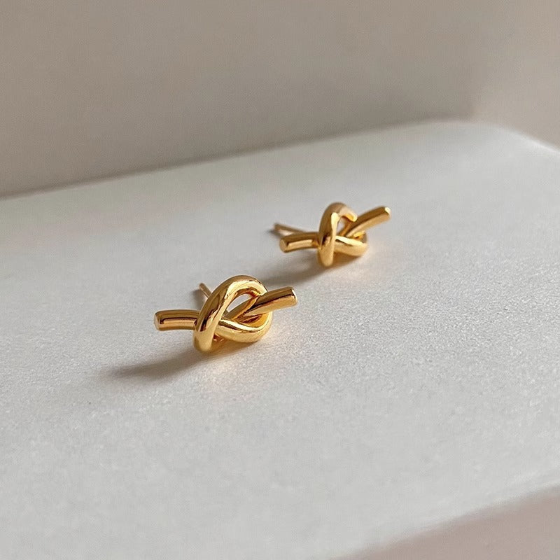 Ear Style Creative Titanium Steel No Fading Versatile Design Retro Stud Earrings