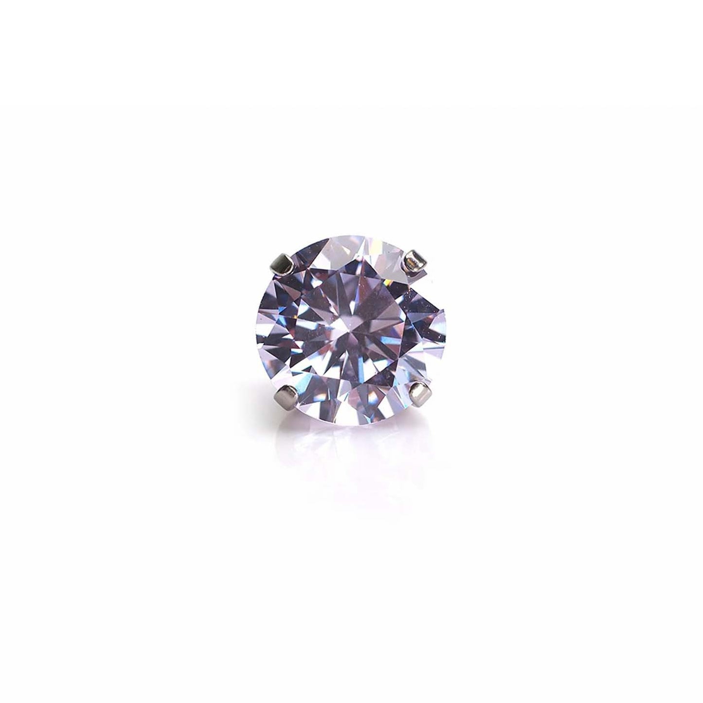 Titanium Alloy Ear Pointed Bottom Inlaid Zircon Replacement Head Labret Stud Earrings