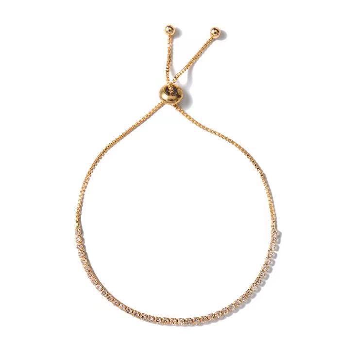 Simple Retractable Diamond Claw Chain Adjustable Bracelet