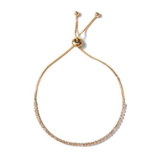 Simple Retractable Diamond Claw Chain Adjustable Bracelet