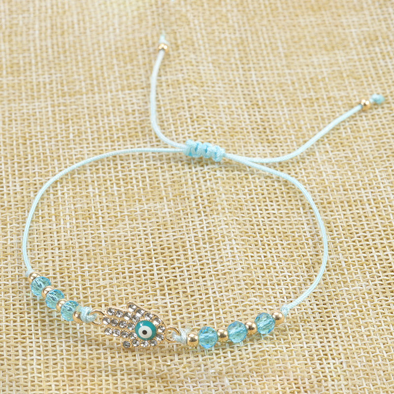 Crystal String Beads Angel Eyes Charm Bracelet