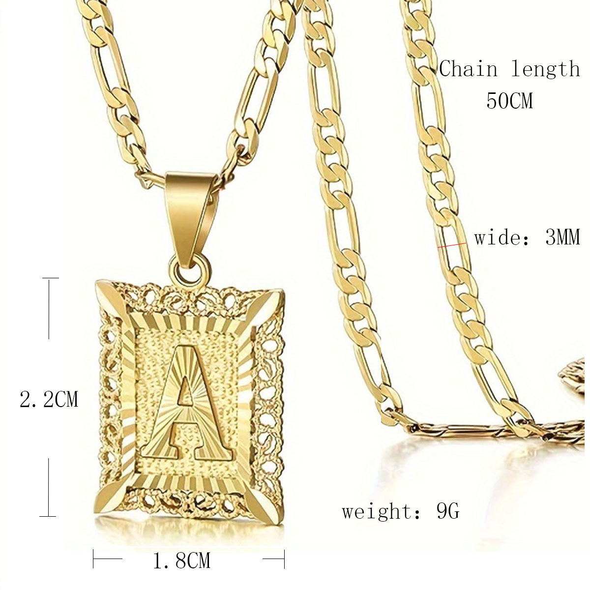 Clavicle Square Tag Gold-plated Does Not Necklace