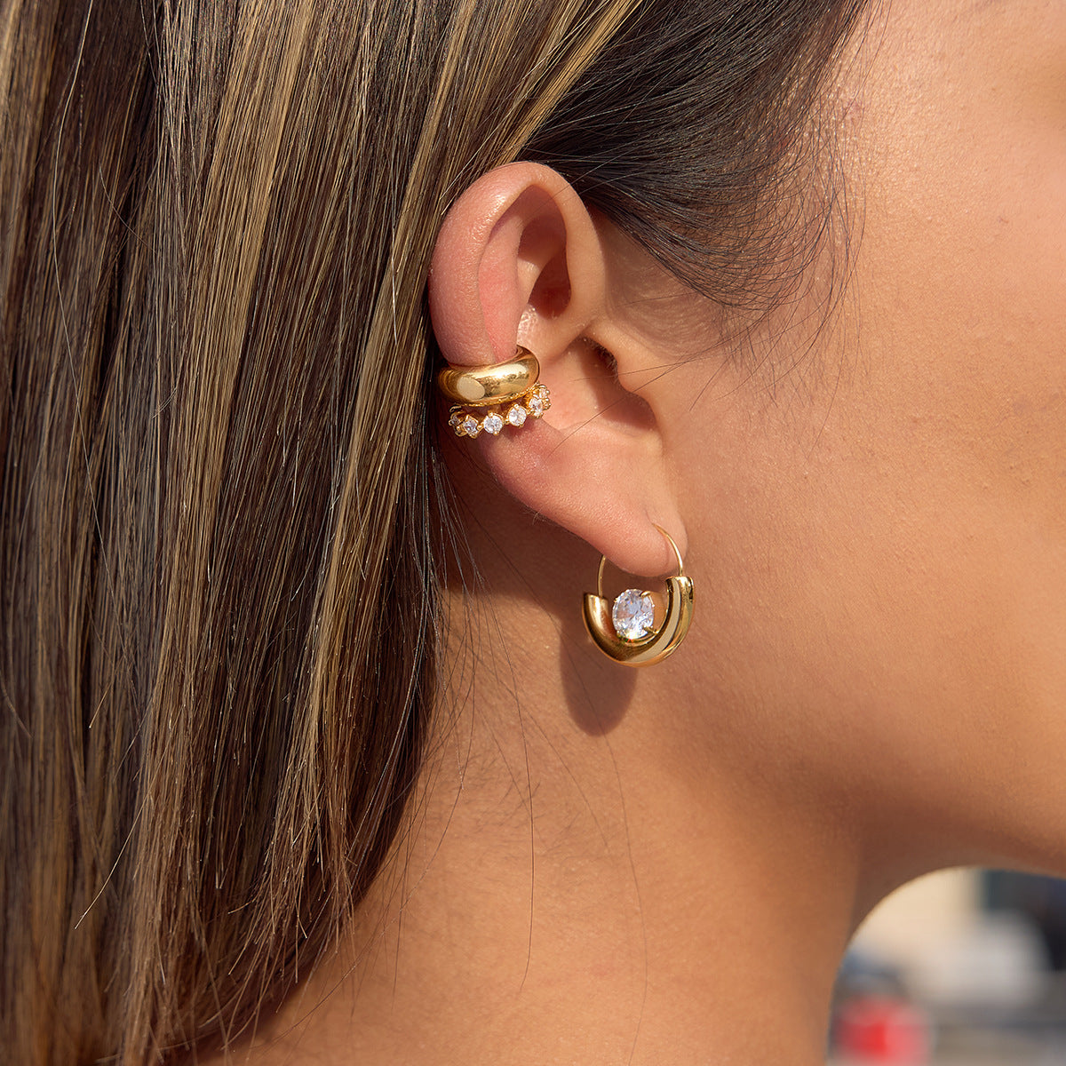 Zircon Light Luxury High-grade Female Ear Rings