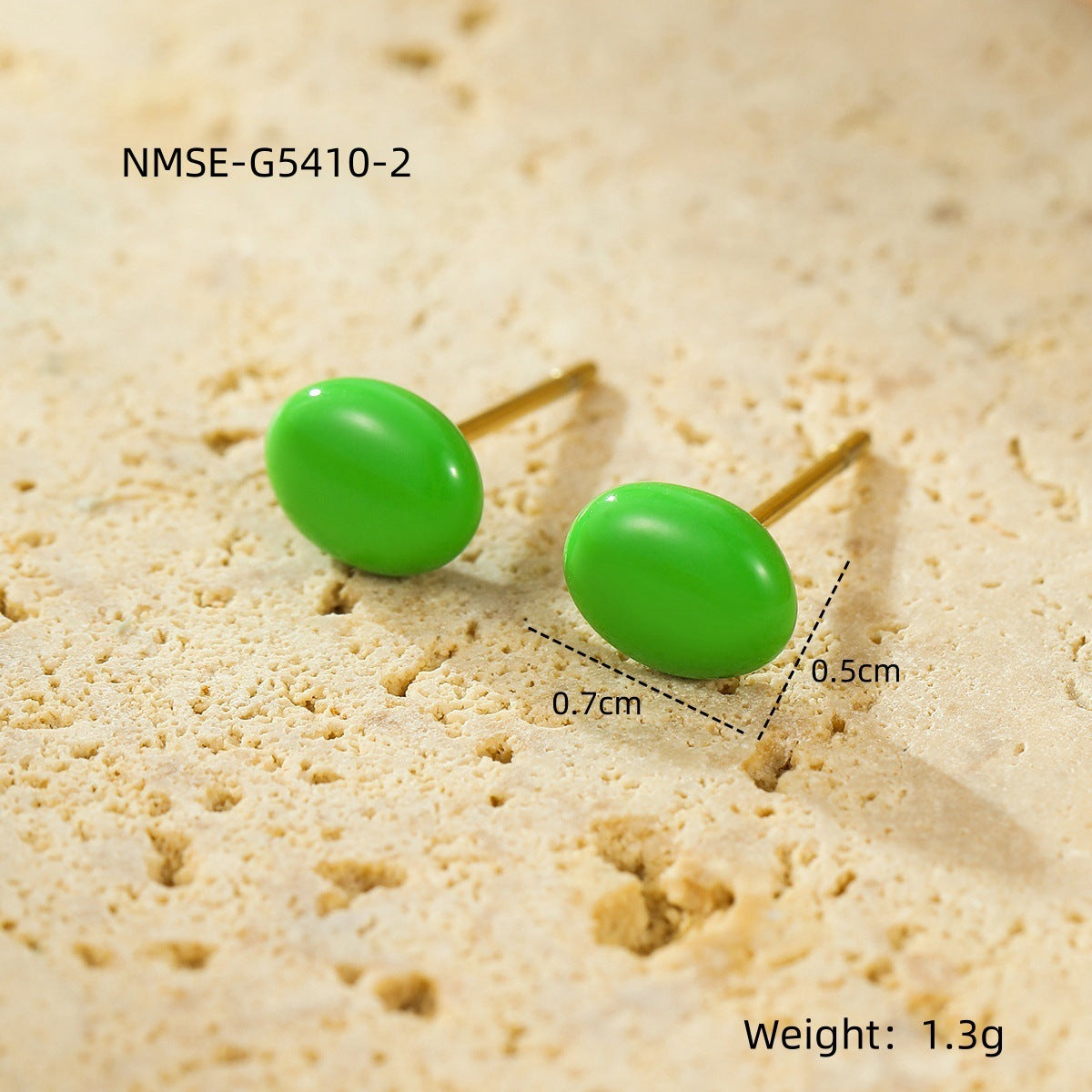 Autumn Simple Colorful Oil Stainless Steel Earrings