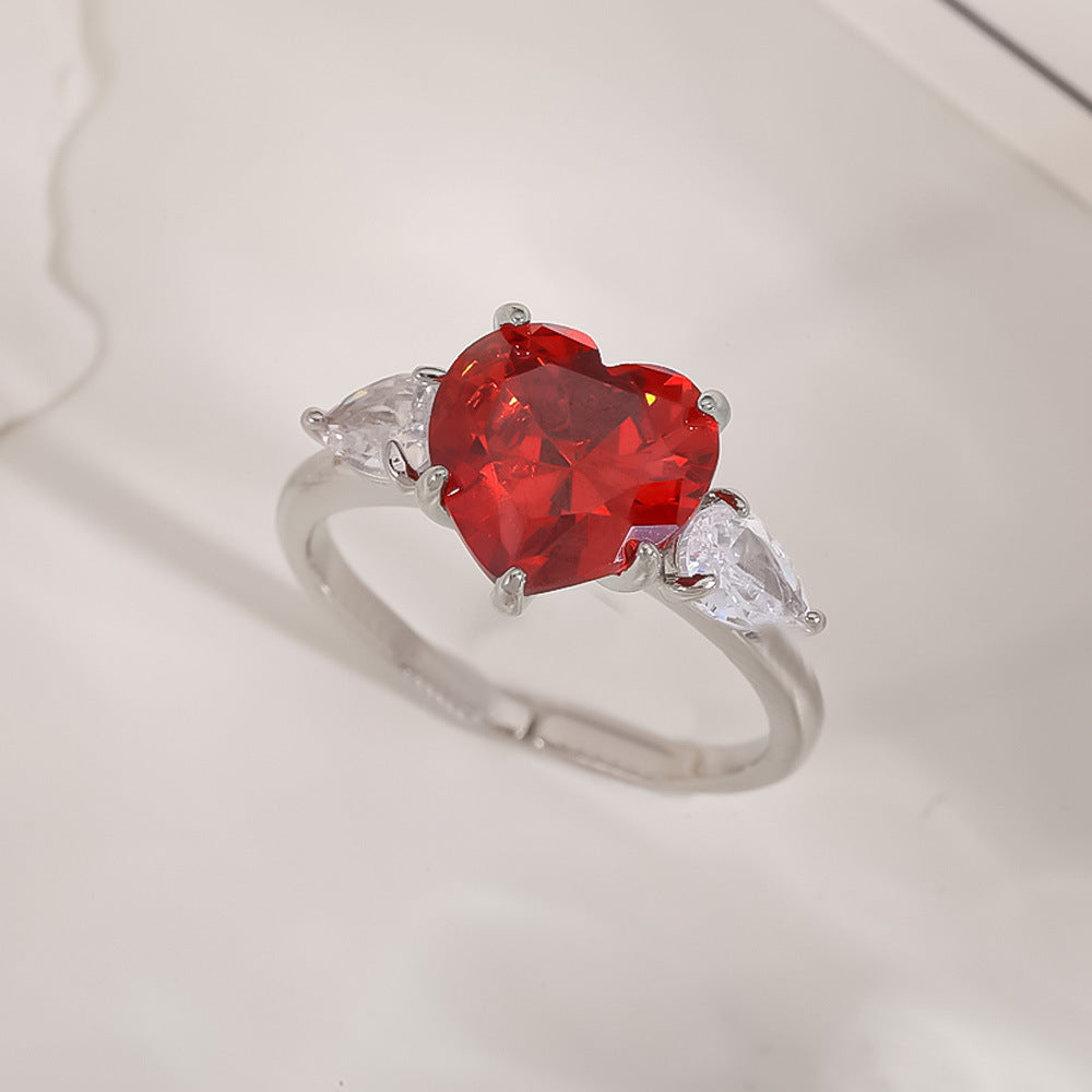Women's Open-end Zircon Fashionable Classy Simple Cold Feeling Goddess Rings