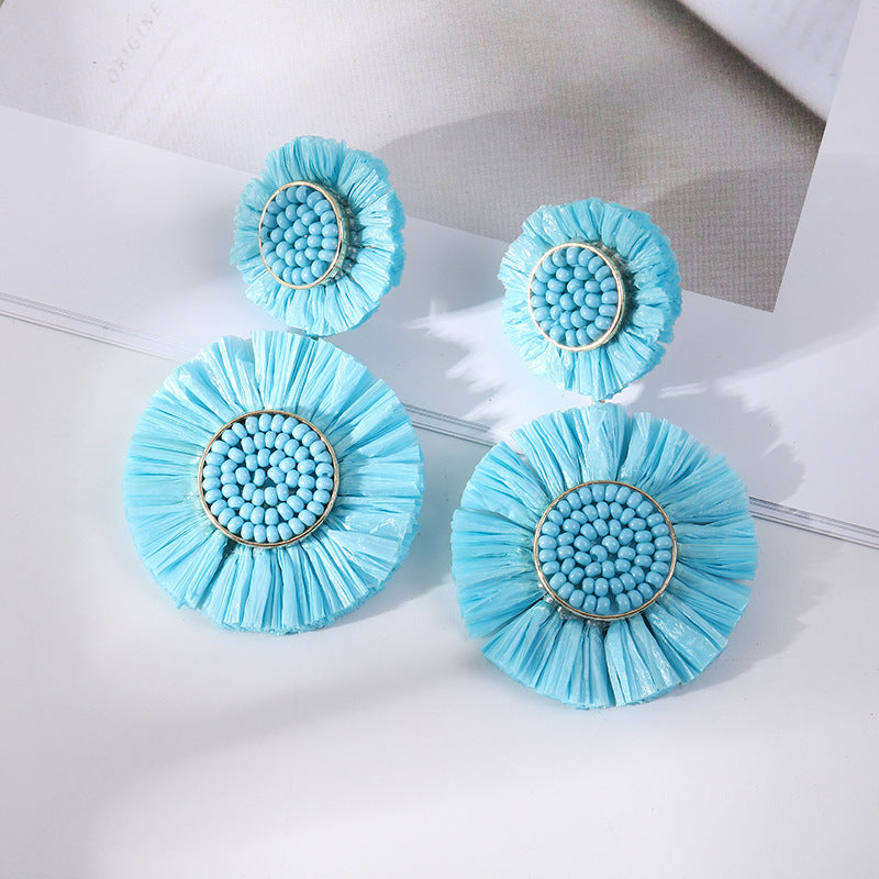 Bead Tassel Ethnic Style Eardrops Light Luxury Earrings