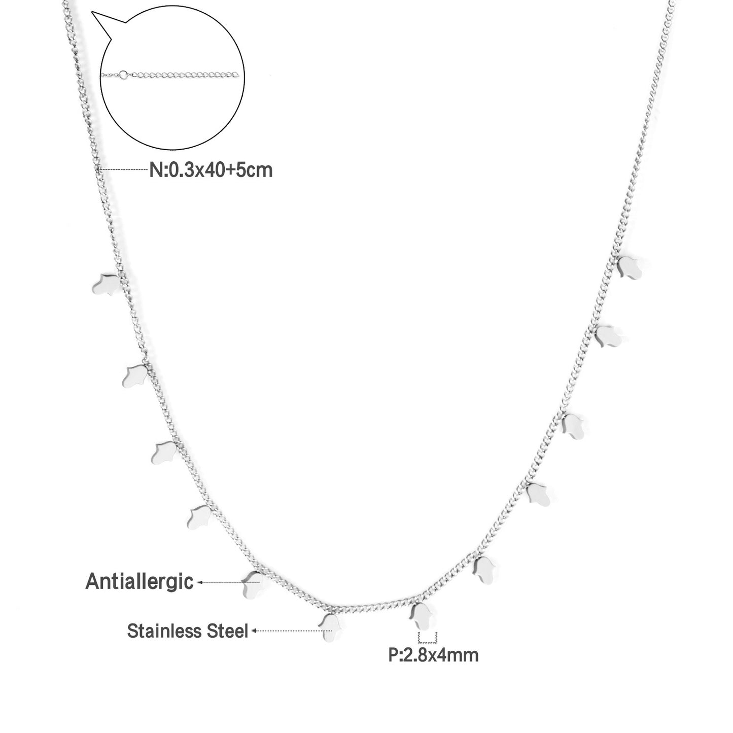 Niche High-grade Simple Temperamental Geometric Electroplated Stainless Necklaces