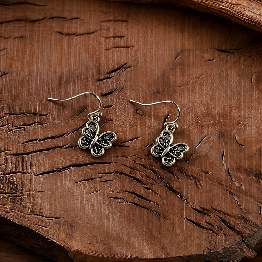 Women's Style Love Of Butterfly Hollow Drop-shaped Personality Frog Elegant Minority Earrings