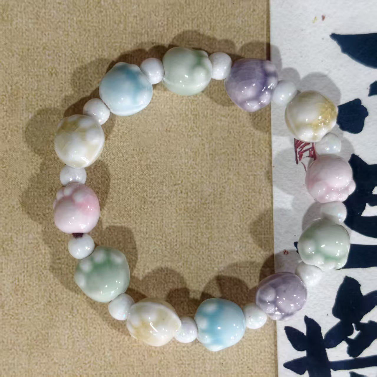 Alloy Ceramic Ethnic Style Single Handmade Filament Bracelet