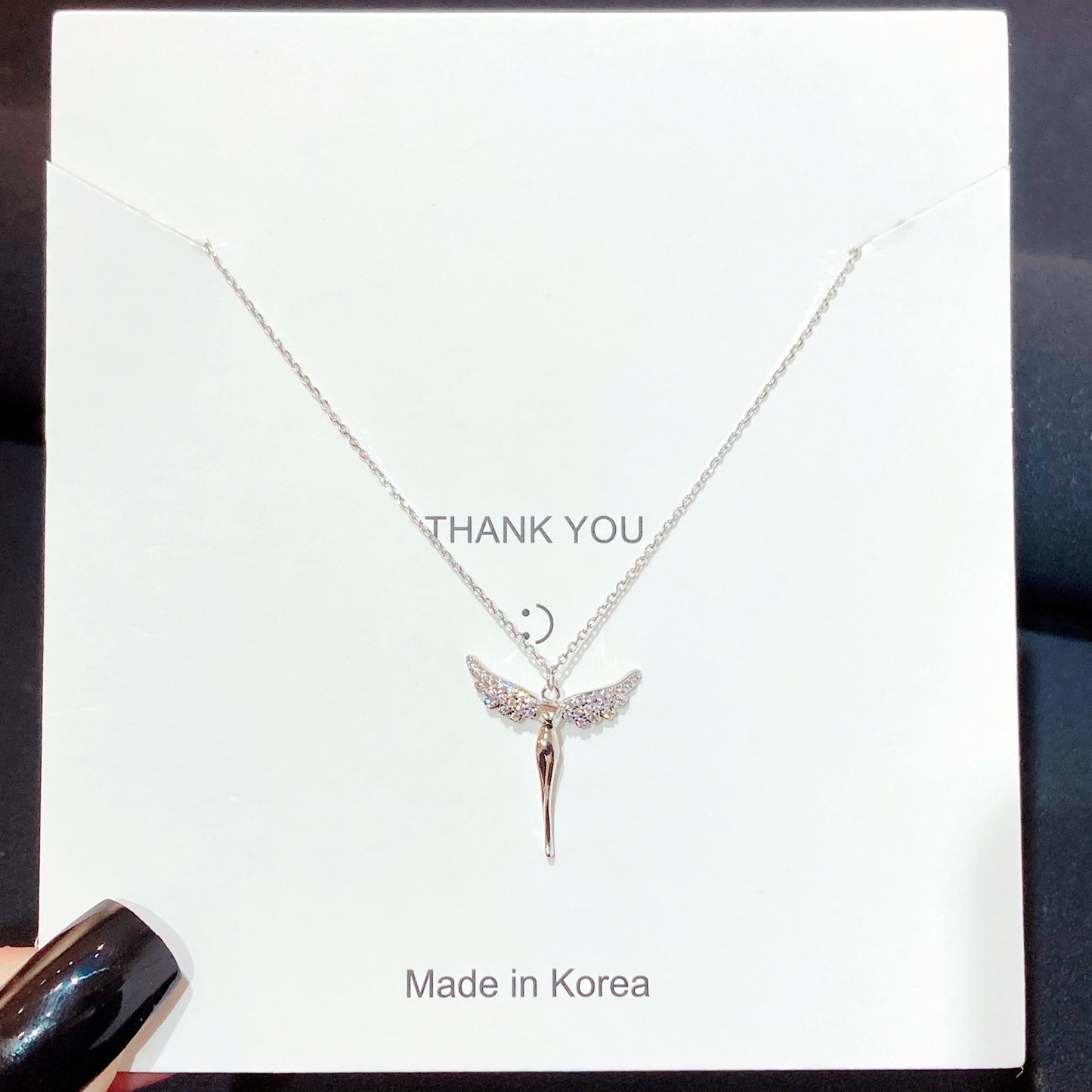 Women's Bow Fishtail Wings Clavicle Chain Super Long Color Necklaces