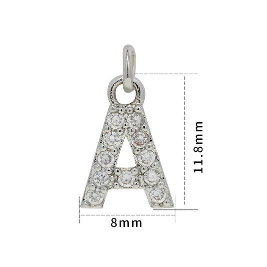 Letters Accessories Small English Zircon Eardrop Pendants