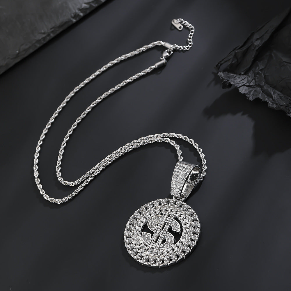 Men's Hop Style Personalized Dollar Diamond Cuban Pendants