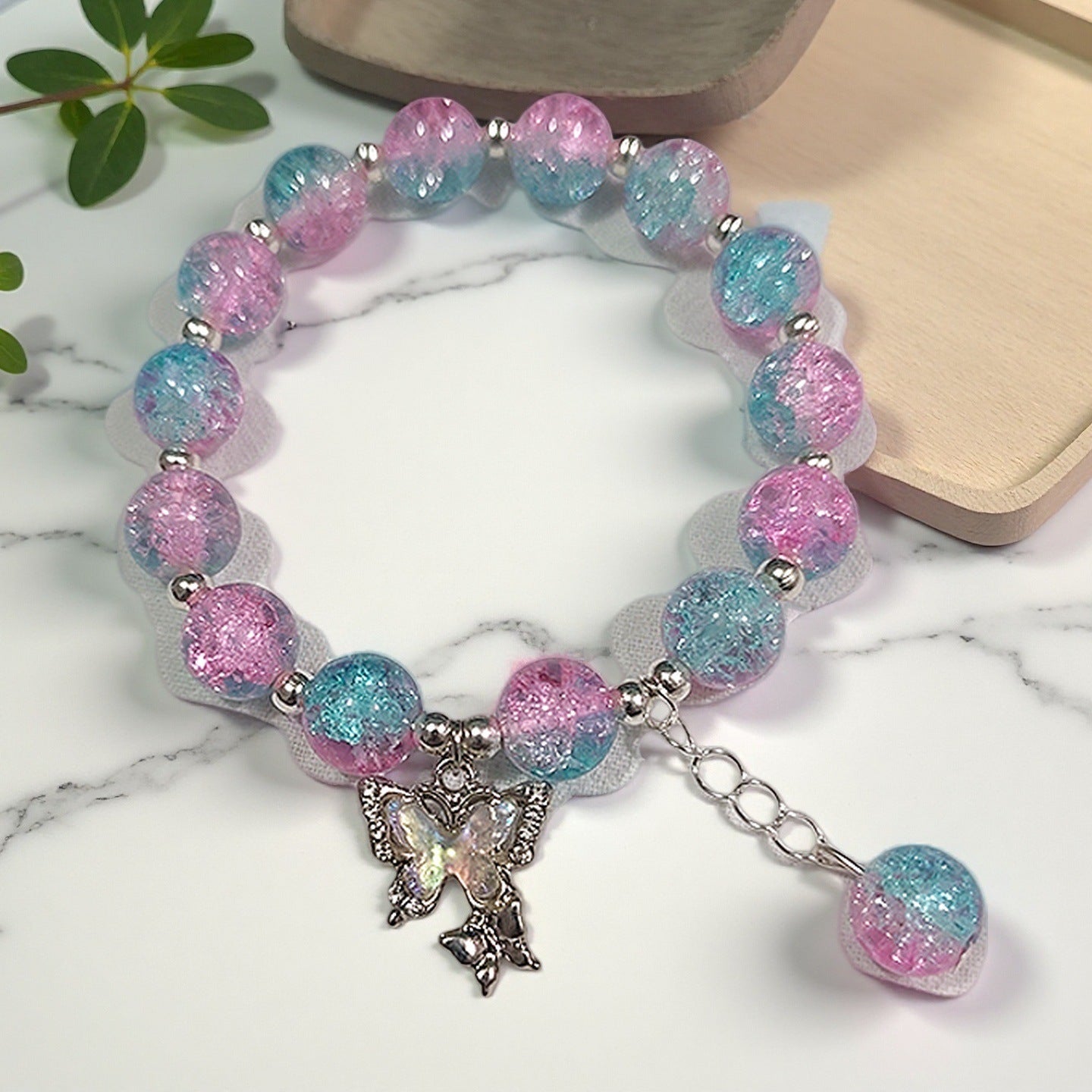 Fantasy Flower Glazed Female Gradient Contrast Bracelet