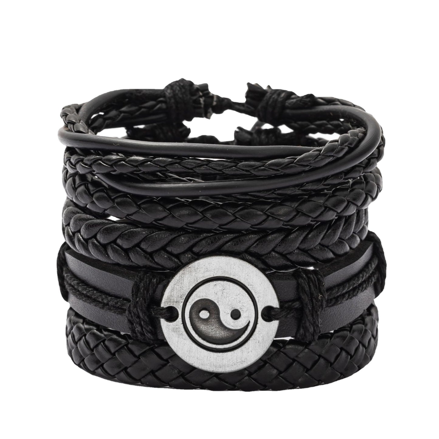 Women's & Men's Ornament Simple Hand Woven Rope Leather Bracelets