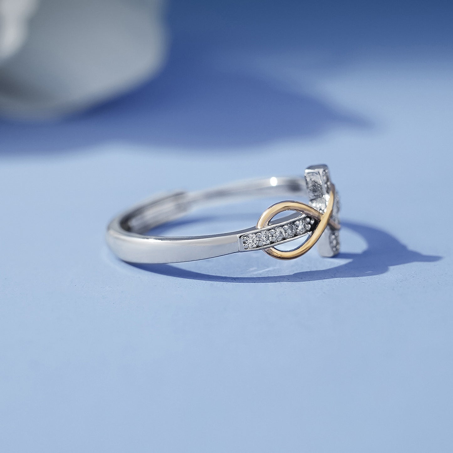 Women's Infinite Cross Electroplated Two-color Simple Fashion Rings