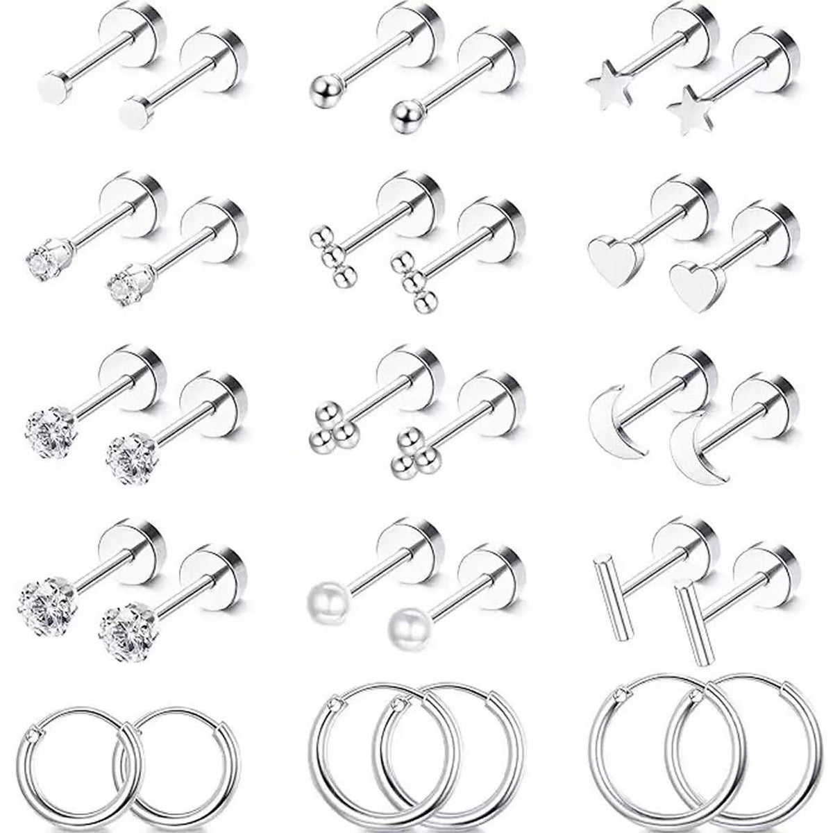 Trendy Fashion Shining No Need To Take Stud Earrings