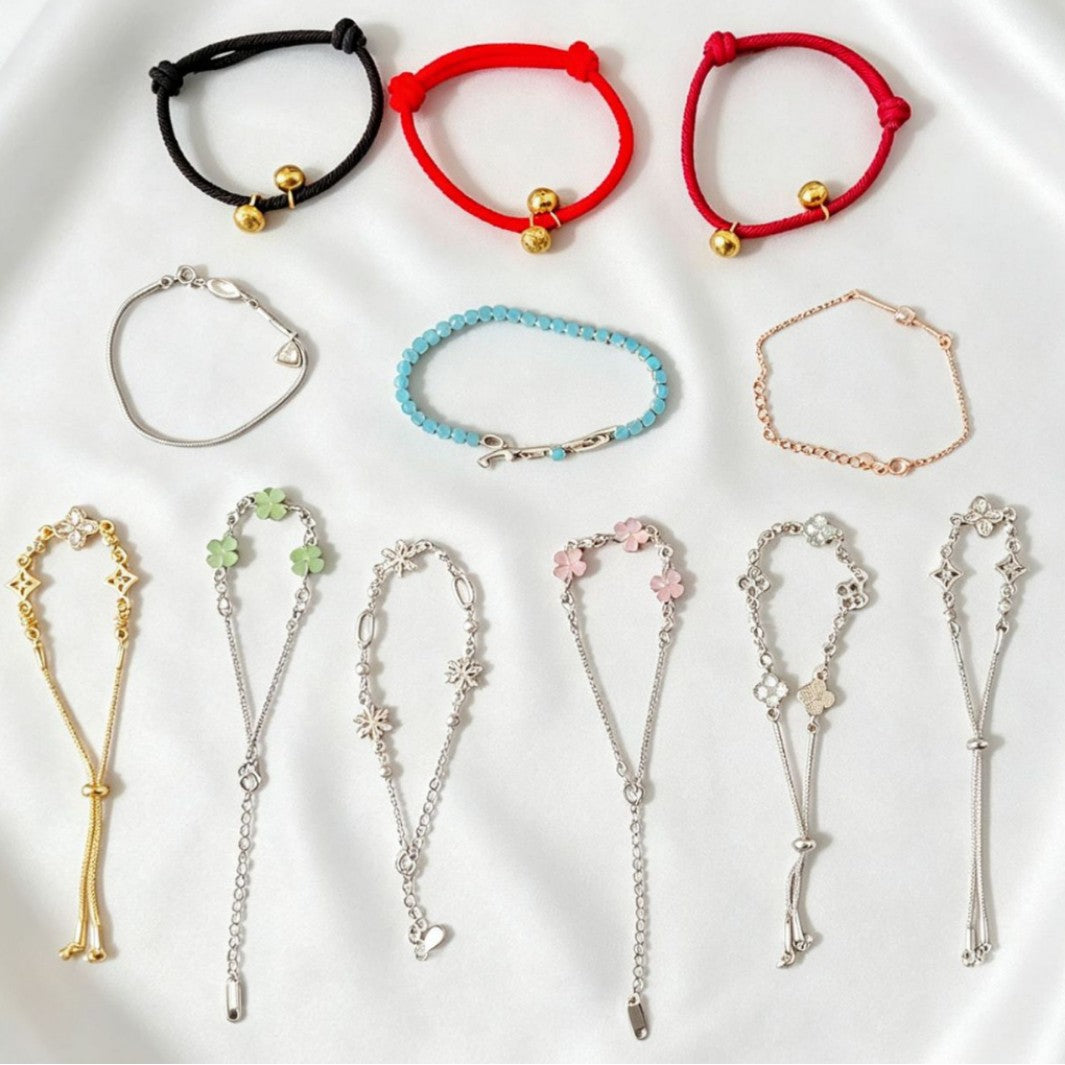 Gold Rhinestone Design Adjustable Simple Commuter Bracelet