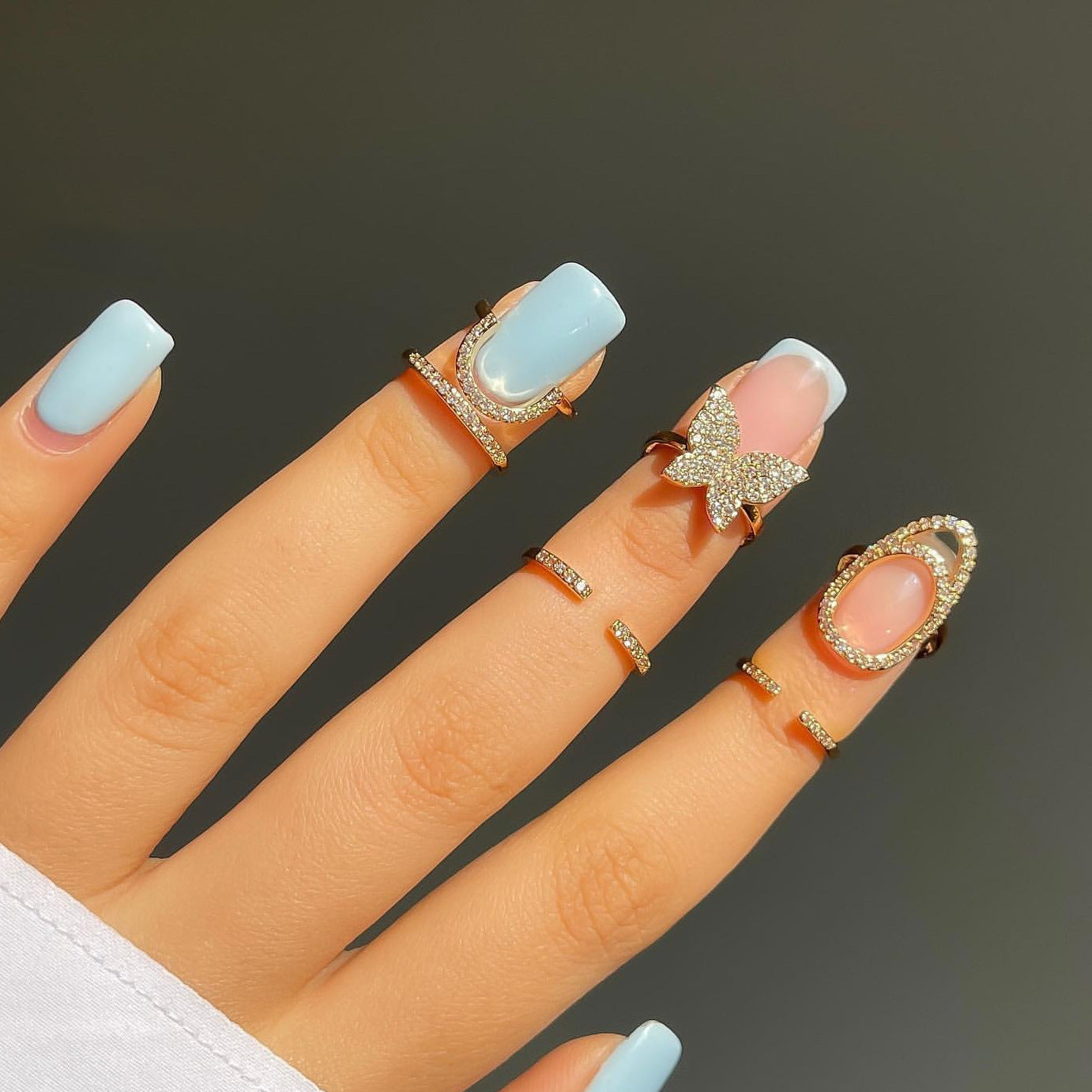 High-grade Female Niche Light Luxury Simplicity Butterfly Adjustable Ring