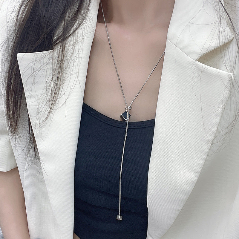 Adjustable Pearl High-grade Design Sense Minority Simple Versatile Clavicle Chain Necklaces