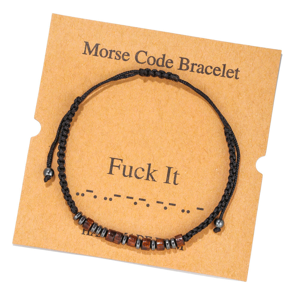 Woven Moss Password Letter Number Couple Bracelets