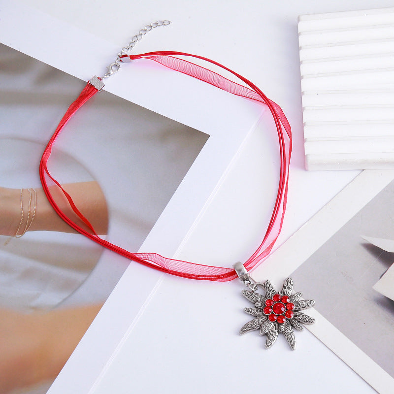 Female Beer Festival Ribbon Ethnic Style Necklaces