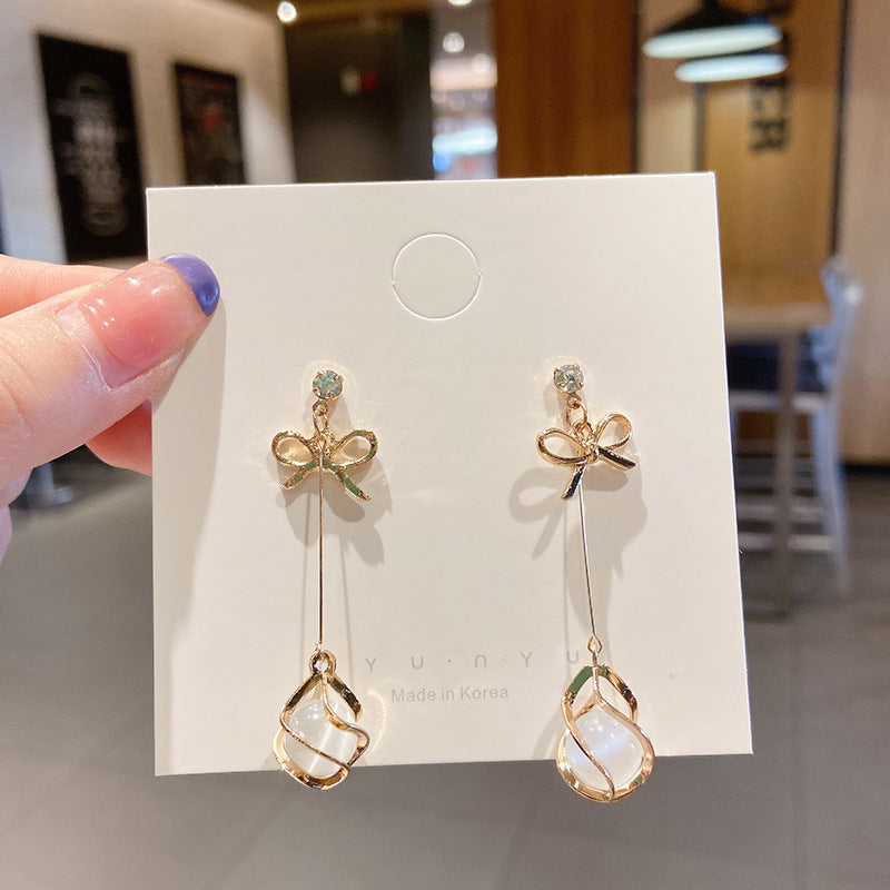 Pearl High-grade Butterfly Ear Clip Fashionable Earrings