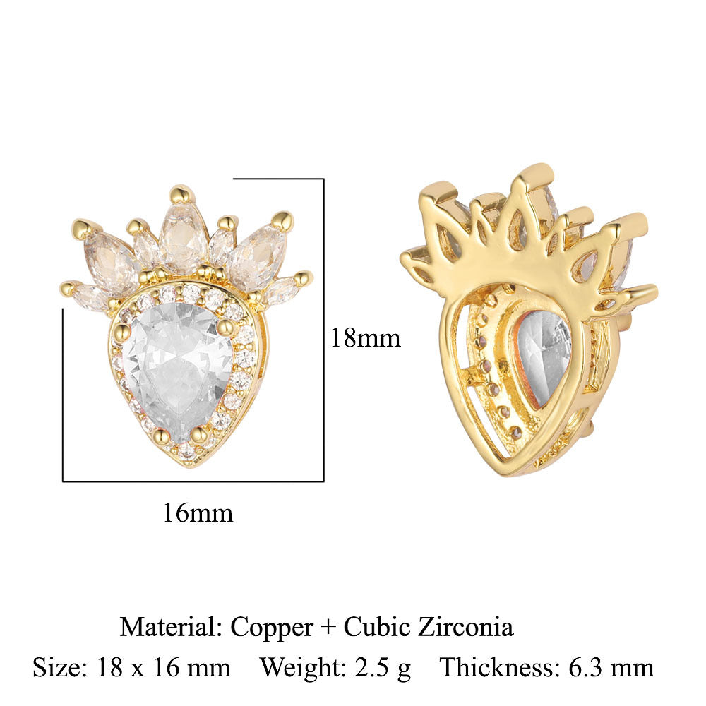 Zircon Copper Color Zirconium Micro Inlay Ornament Clavicle Pendants