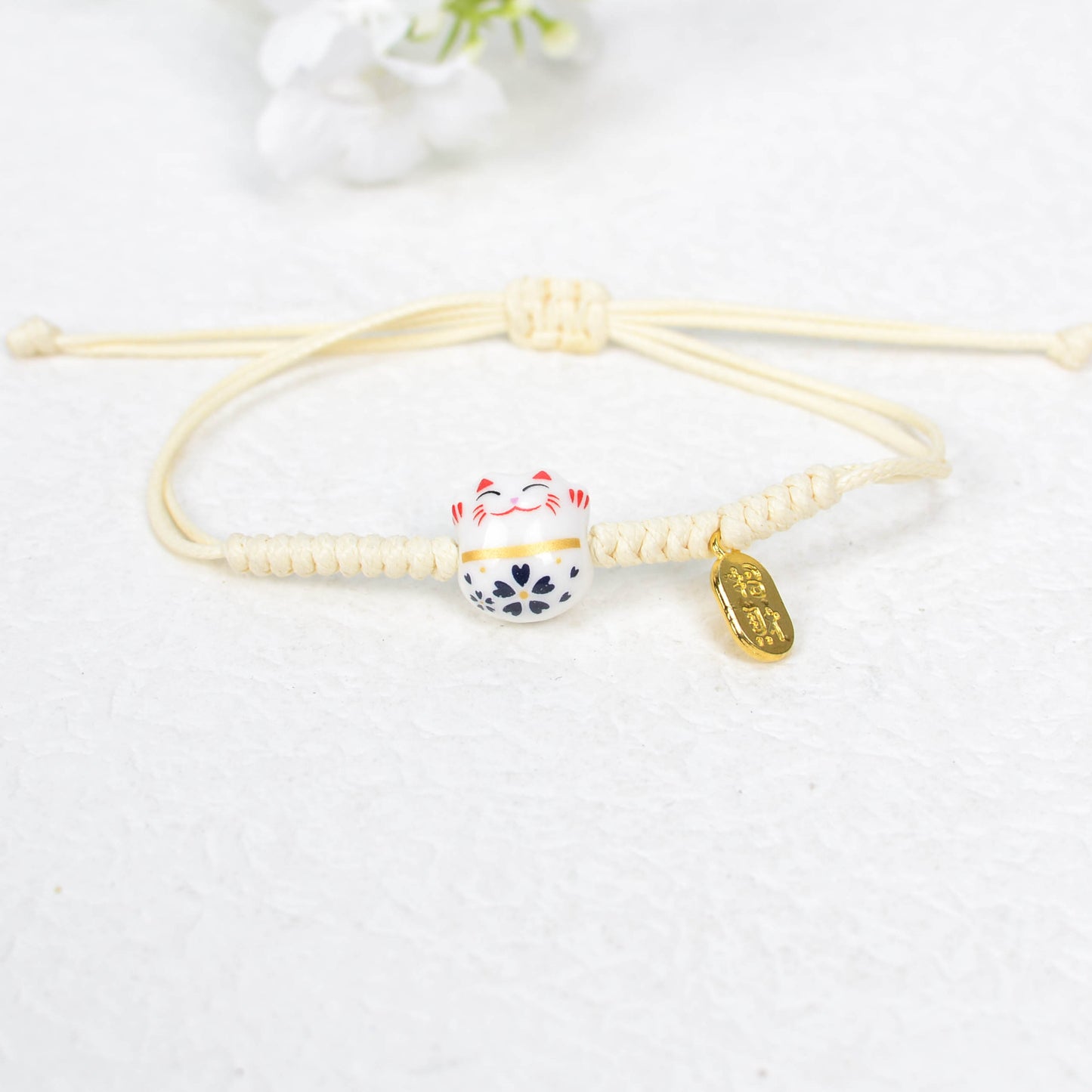 Lucky Cat Hand-woven Red Rope Alloy Bracelets