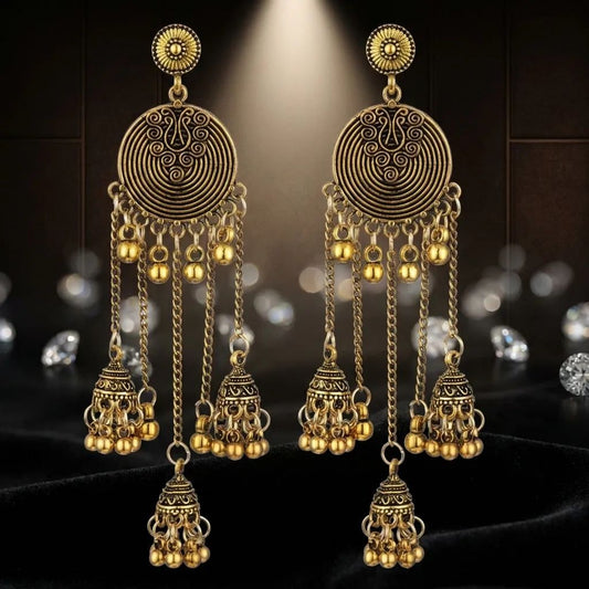 Round Bell Long Personalized Bohemian Ethnic Earrings