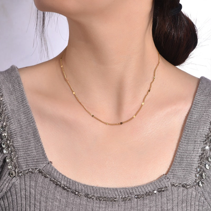Chain Personality Female Titanium Steel Direct Necklace
