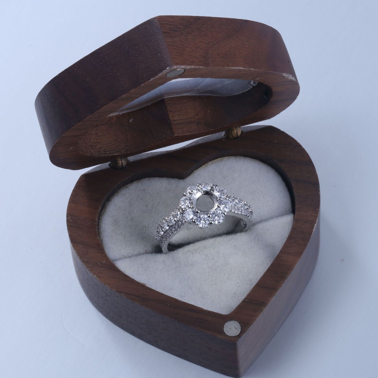 Frame Jade Zircon Diamond Finger Rest Opening Rings