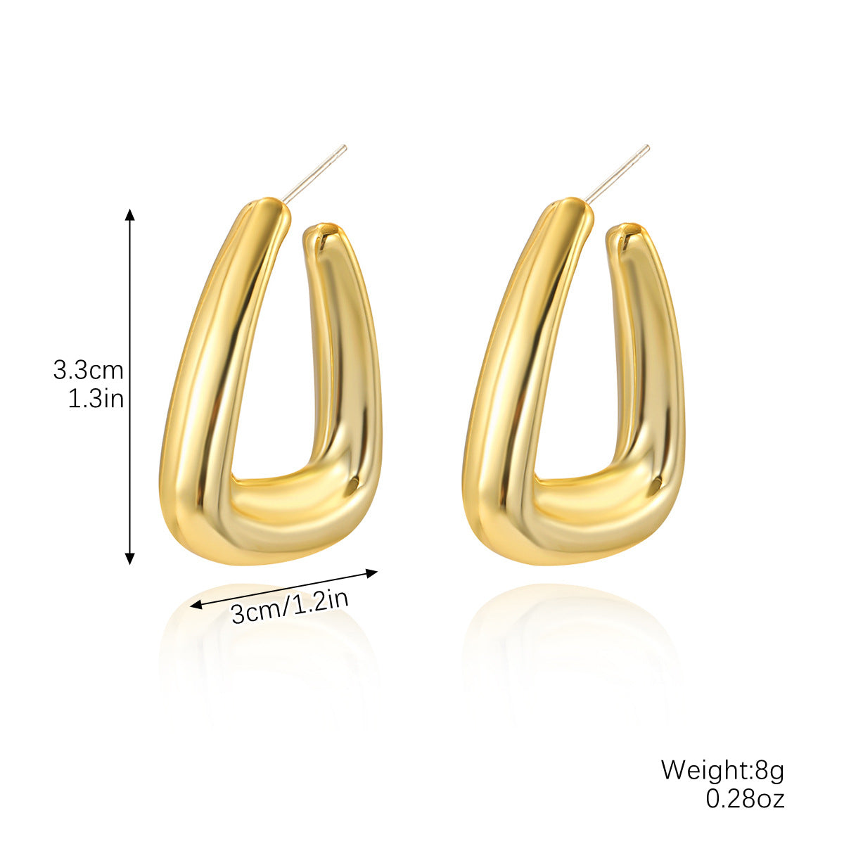 Plastic Minimalist Glossy Water Drop Acrylic Earrings