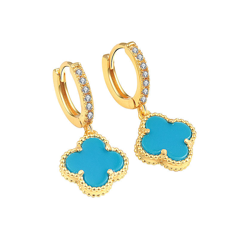 Trendy Clover Eardrop Niche Design Advanced Rings