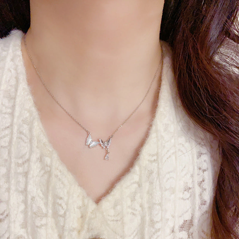 Women's Entry Lux Fritillary Butterfly Simple Trendy Super Fairy Personalized Necklace