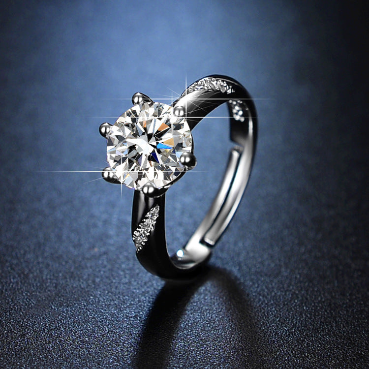 Women's Moissanite More Than Karat Imitation Diamond Rings