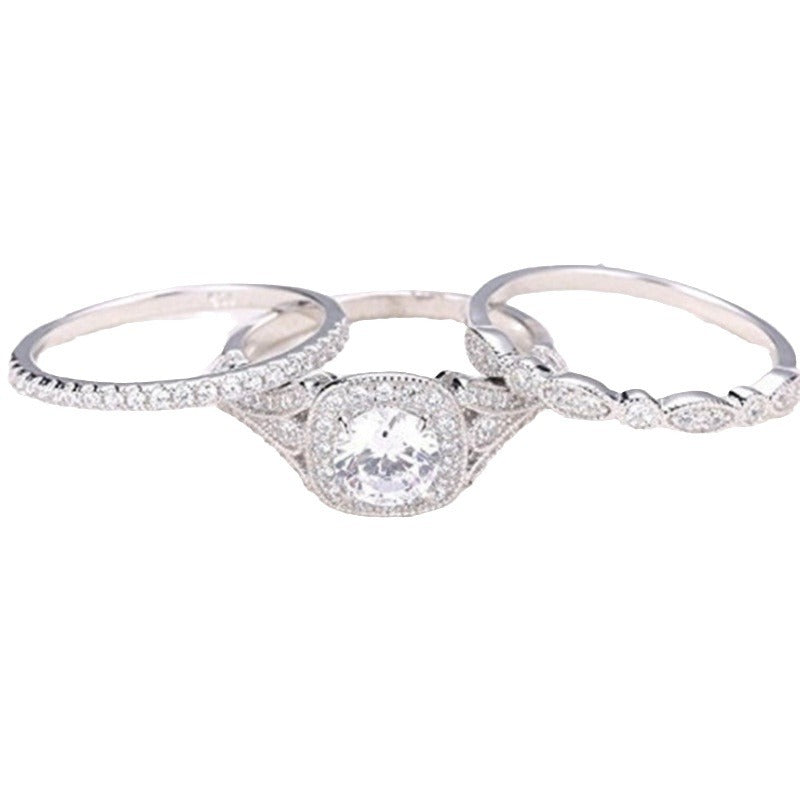 Inlaid Eight Hearts Arrows Full Diamond Ring