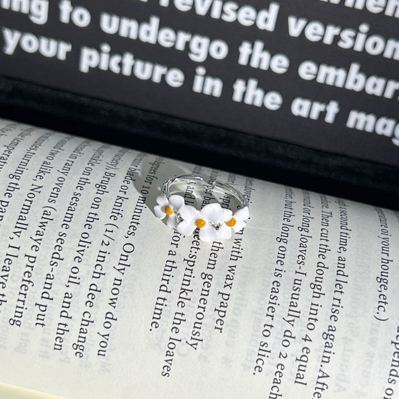 Mori Sweet Dopamine Color Texture Open Female Cold Wind Exquisite Rings