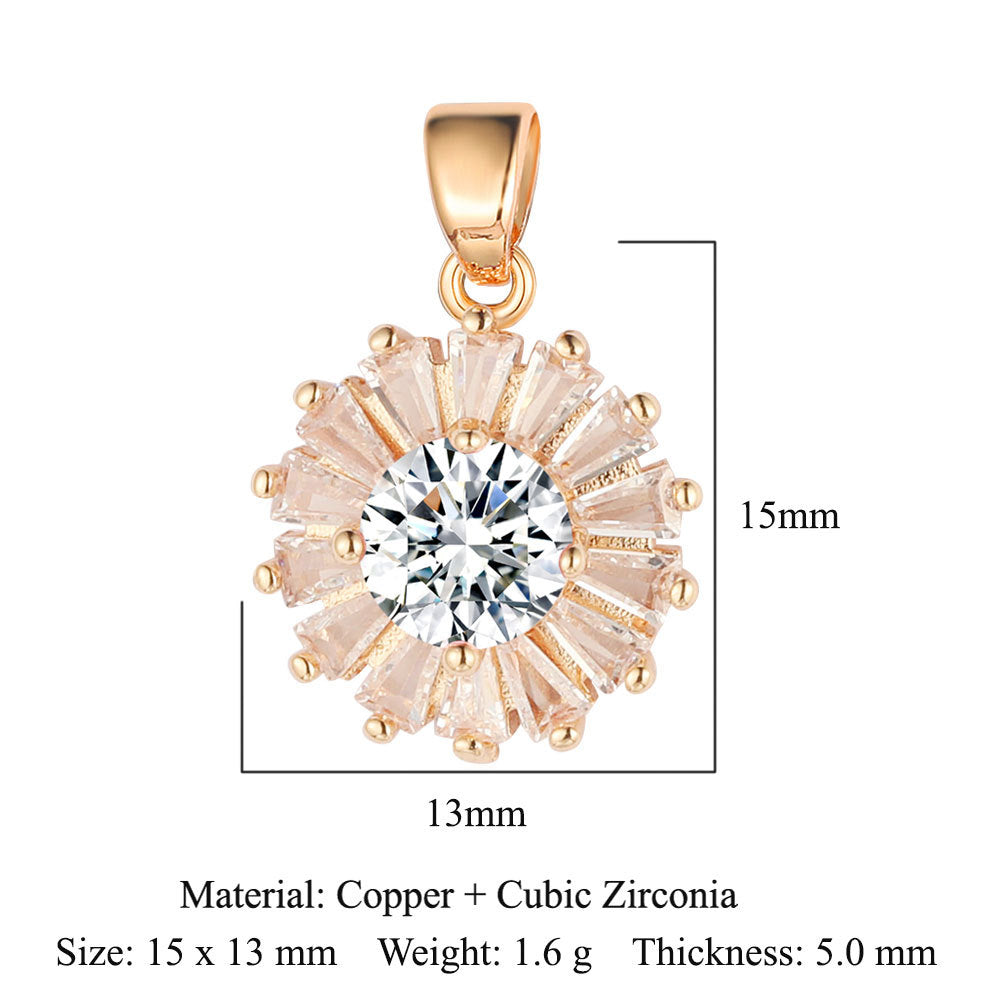 Lucky Tree Copper Zircon Fishtail Butterfly Ornament Accessories Water Pendants