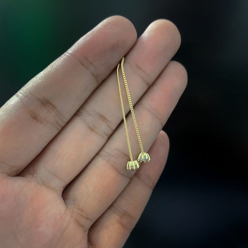 Women's Sterling Sier Gold Plated Elegant Shiny Earrings