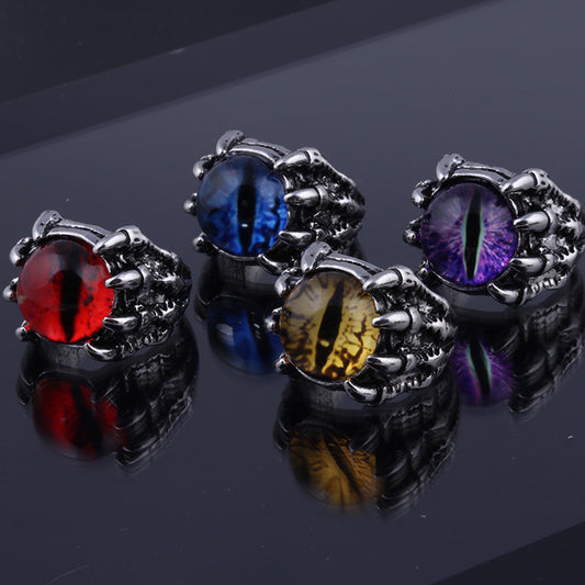 Women's & Men's Cool Dragon Claw Eagle Eye Personality Punk Rings