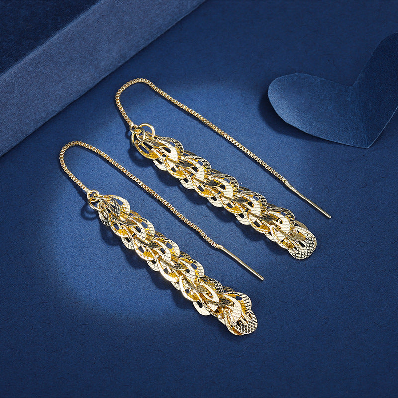 Chain Phoenix Tail Simple Tassel Column Rings