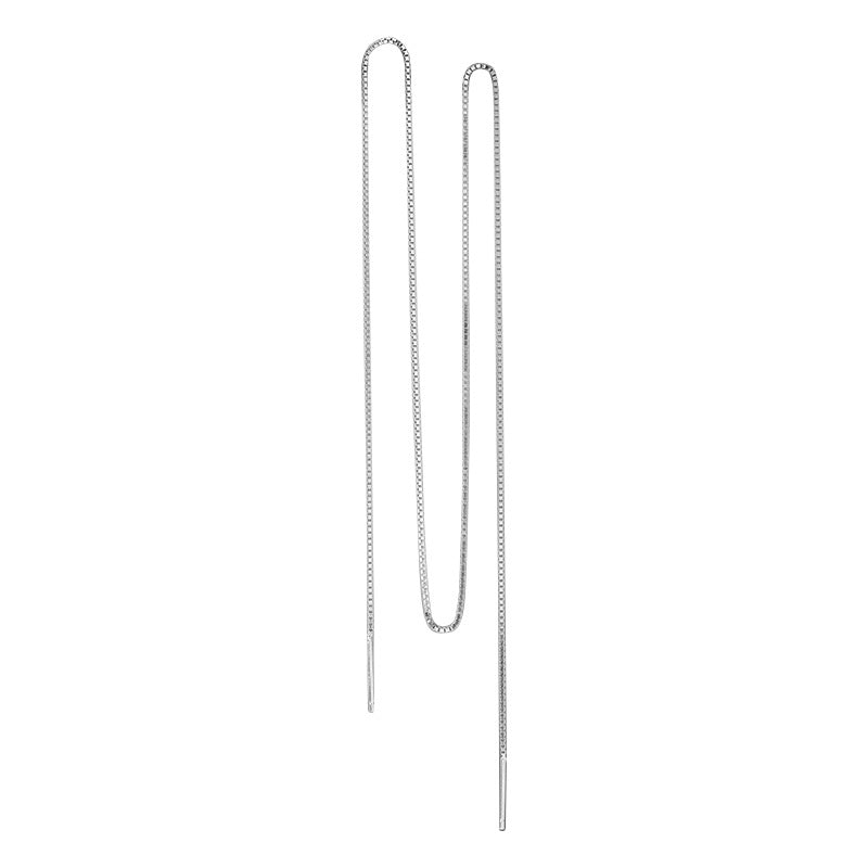 Women's Lengthened Sterling Sier Korean Style Personalized Minimalist Ear Line