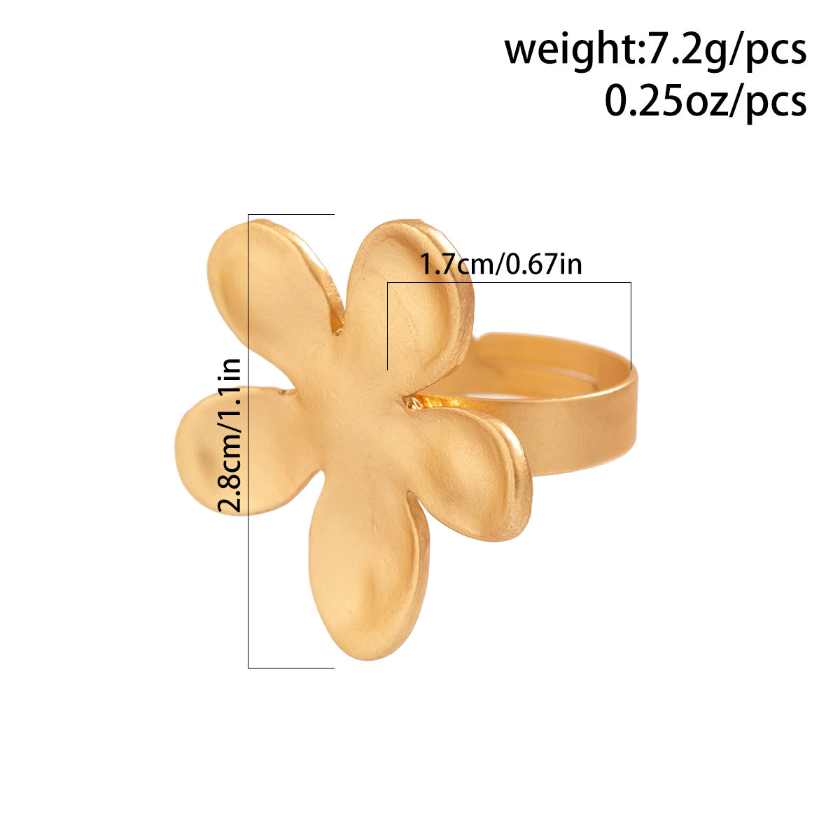 Geometric Niche French Lotus Leaf Width Rings