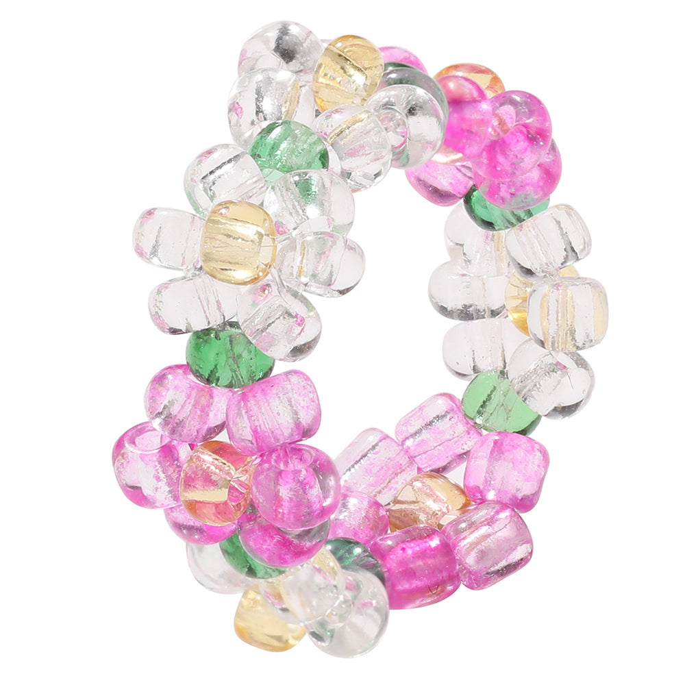 String Beads Stretch Candy Color Rice Rings