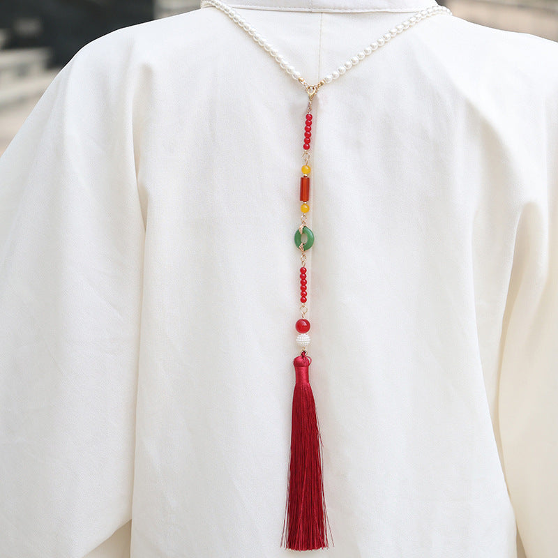 Han Chinese Clothing Cheongsam Of Precious Stones Super Fairy Fringe Necklaces