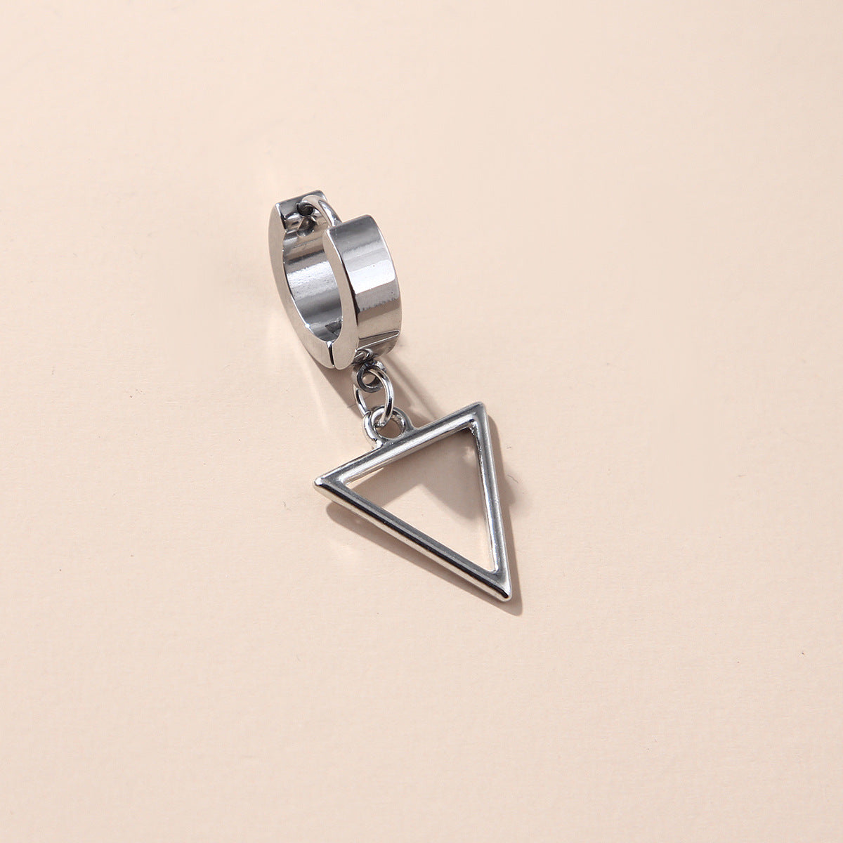 Women's & Men's Hop Punk Lightning Feather Cross For Titanium Ear Buckle