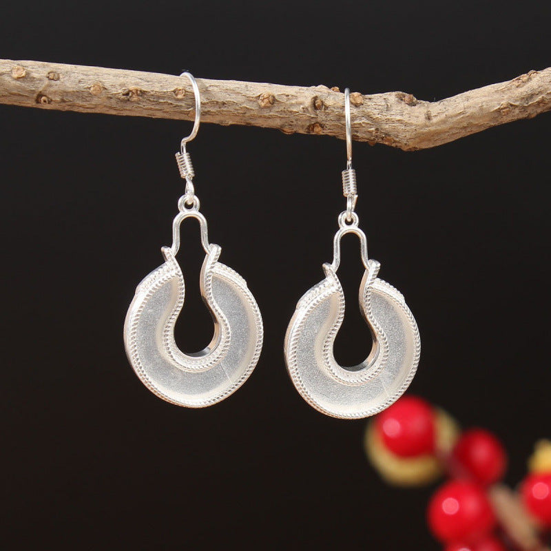 Ethnic Minority Style Handmade Miao Sier Earrings